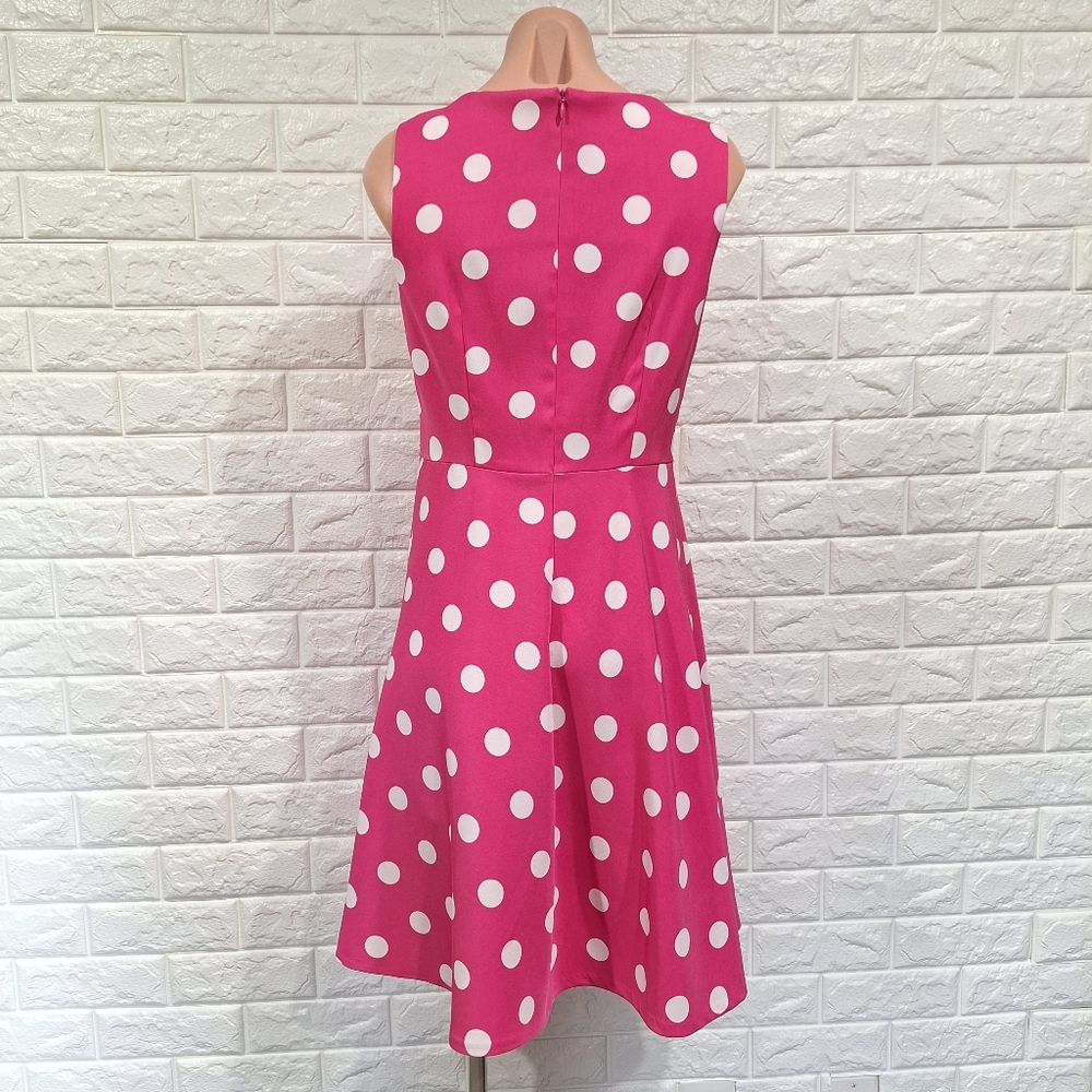 DB Pink and White Polka Dot Sleeveless Dress - Picture 4 of 10
